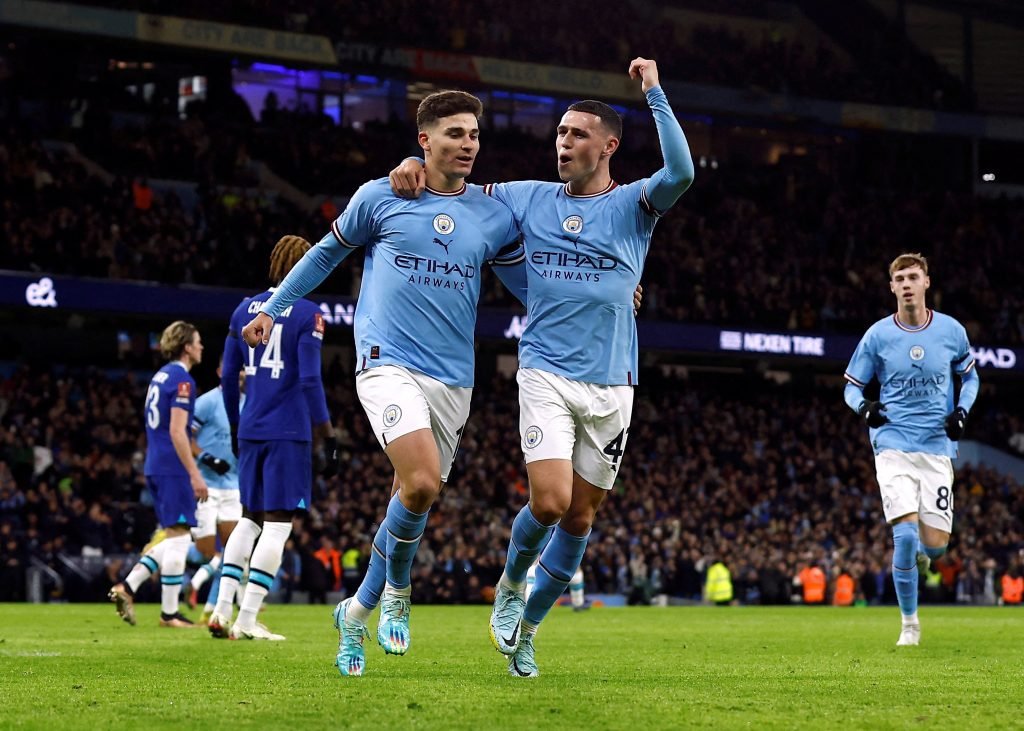 Man City 4-0 Chelsea: Riyad Mahrez HOGS Limelight as Manchester City KNOCK OUT Chelsea from FA Cup